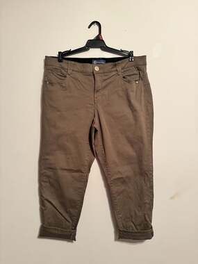 Democracy Ab'solution Size 18W Brown Cuffed Pants